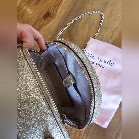 * FIRM PRICE* Kate Spade Gold Glitter purse - Picture 4 of 4